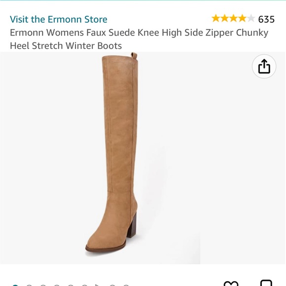 New Over the Knee Chunky Heel Boots - Picture 4 of 12